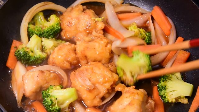 鶏肉の甘酢あんかけ