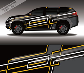 Car wrap decal design vector, custom livery race rally car vehicle sticker and tinting. © 21graphic