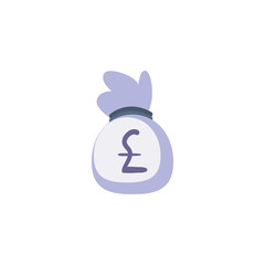 Isolated money pound bag vector design