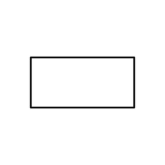Geometric shapes, rectangle icon. Simple line, outline vector 3d figures icons for ui and ux, website or mobile application