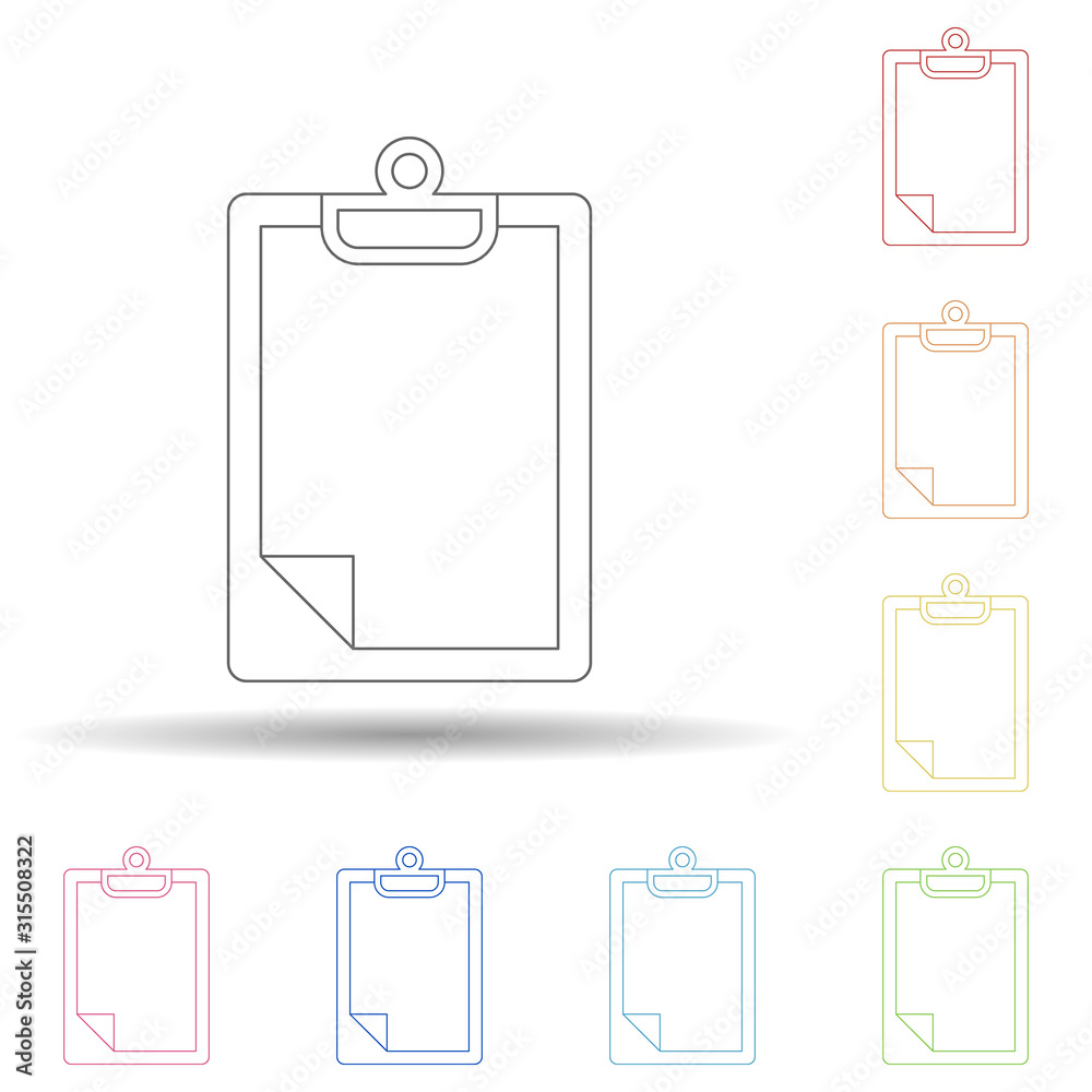 Aufkleber folder tablet in multi color style icon. simple thin line, outline vector of programming icons for u