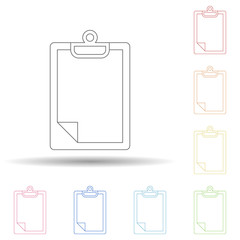 Folder tablet in multi color style icon. Simple thin line, outline vector of programming icons for ui and ux, website or mobile application