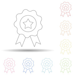 Digital certificate in multi color style icon. Simple thin line, outline vector of programming icons for ui and ux, website or mobile application