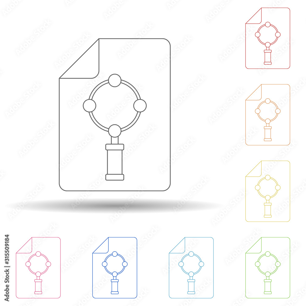 Poster search for illustrator in multi color style icon. simple thin line, outline vector of programming ic