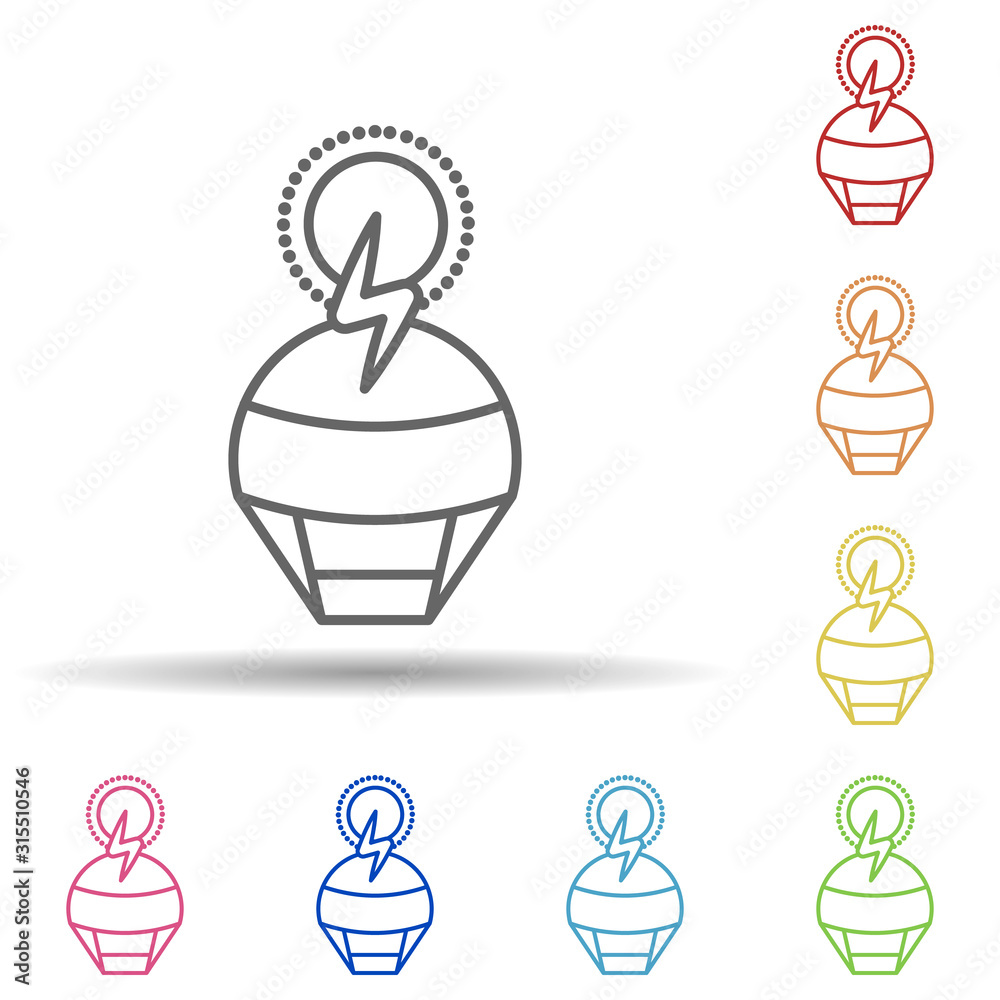 Aufkleber robotic, energy in multi color style icon. simple thin line, outline vector of robotics engineering 