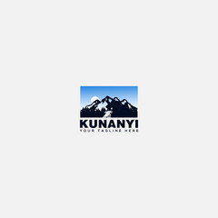kunanyi running sport mountain logo