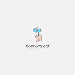gift logo design, surprise and shop logo, shop and gift accessories logo