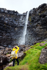 Tourist in Faroe islands