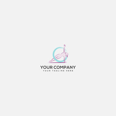 sport center and yoga logo, gymnastic logo, sport women center