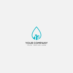 real estate, water and home logo, apartment and water logo