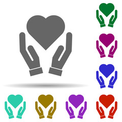 Obraz premium Friendship, love in multi color style icon. Simple glyph, flat vector of Friendship icons for ui and ux, website or mobile application