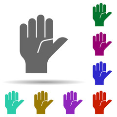 Friendship, hand in multi color style icon. Simple glyph, flat vector of Friendship icons for ui and ux, website or mobile application