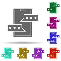 Friendship, smartphone in multi color style icon. Simple glyph, flat vector of Friendship icons for ui and ux, website or mobile application