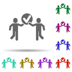 Friendship, chemistry in multi color style icon. Simple glyph, flat vector of Friendship icons for ui and ux, website or mobile application