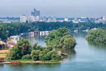 Fototapeta premium Danube River in Belgrade, Serbia