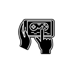 mobile games icon. Simple glyph, flat vector of game development icons for ui and ux, website or mobile application