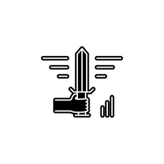 action game icon. Simple glyph, flat vector of game development icons for ui and ux, website or mobile application