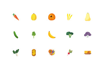 Isolated healthy and organic food icon set vector design