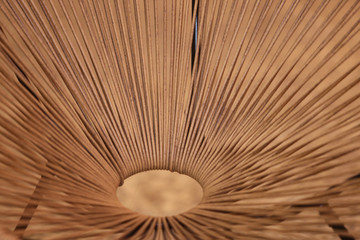 detalhe de cadeira feita com fibras naturais
