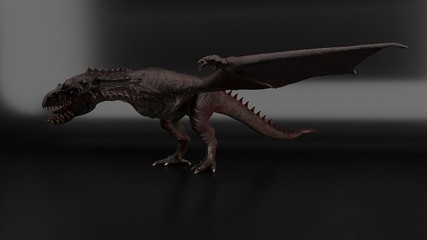 Monsters of background, 3d render