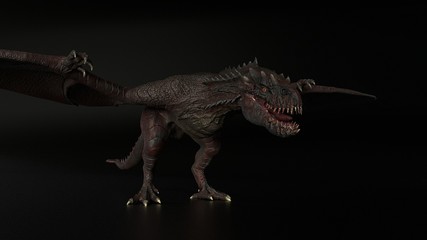 Monsters of background, 3d render