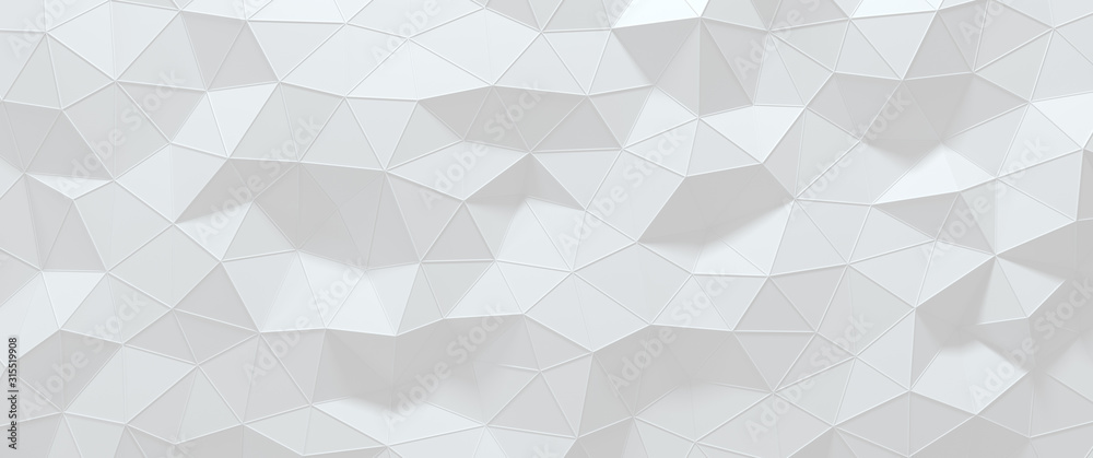 Wall mural low polygon stereo background for 3d rendering