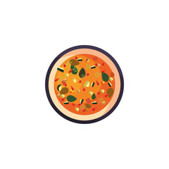 Isolated healthy and organic soup vector design