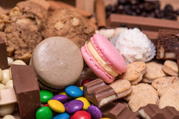 macaroons and chocolate