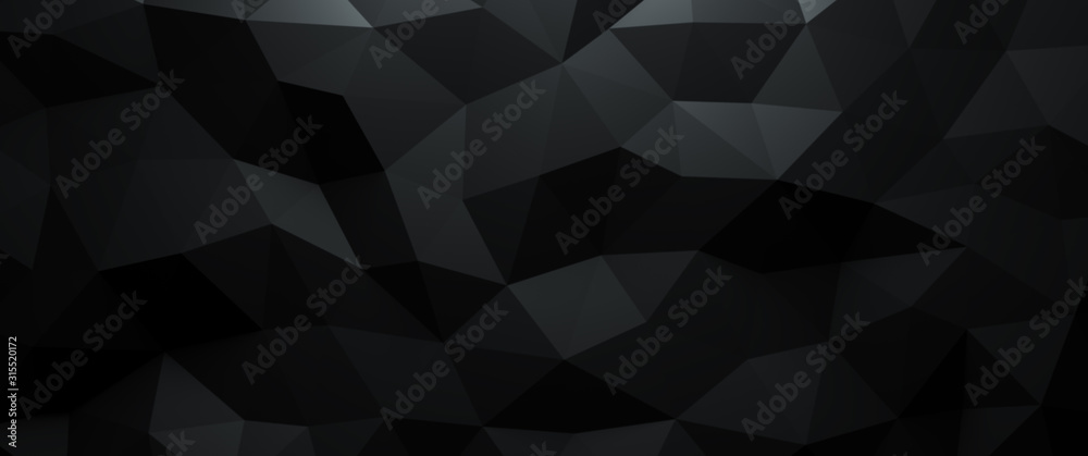 Wall mural low polygon stereo background for 3d rendering