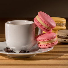 Coffee Macaron cup sweet candy color 