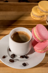 Coffee Macaron cup sweet candy color 