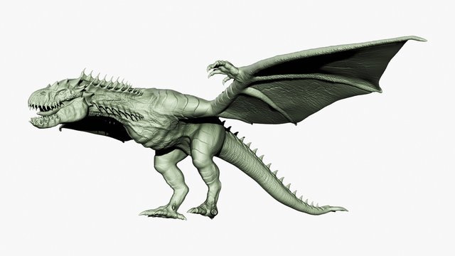 Monsters of background, 3d render
