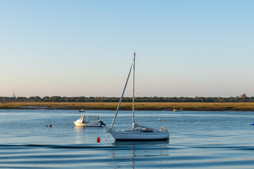 Boats in the port of Punta Umbria. Huelva, Andalusia, Spain