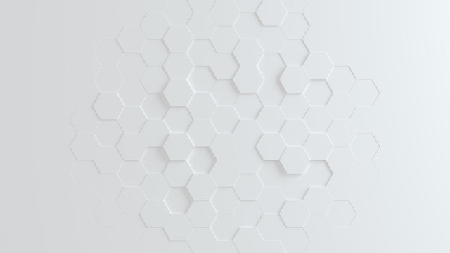 Three dimensional rendering hexagon Abstract solid background © 杰 李