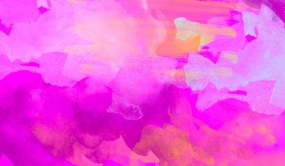 Pink colorful abstract watercolor hand painted background
