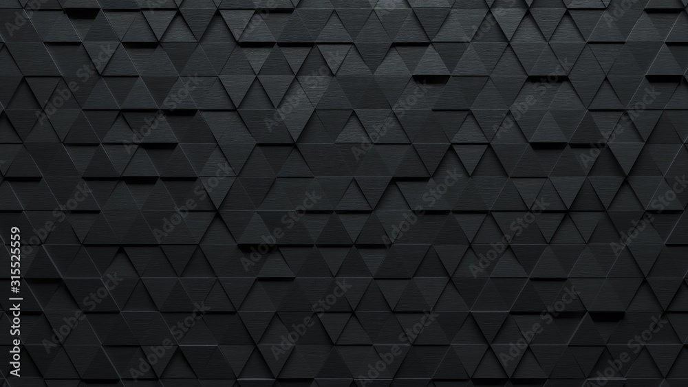 Poster triangle stereo abstract background in 3d rendering