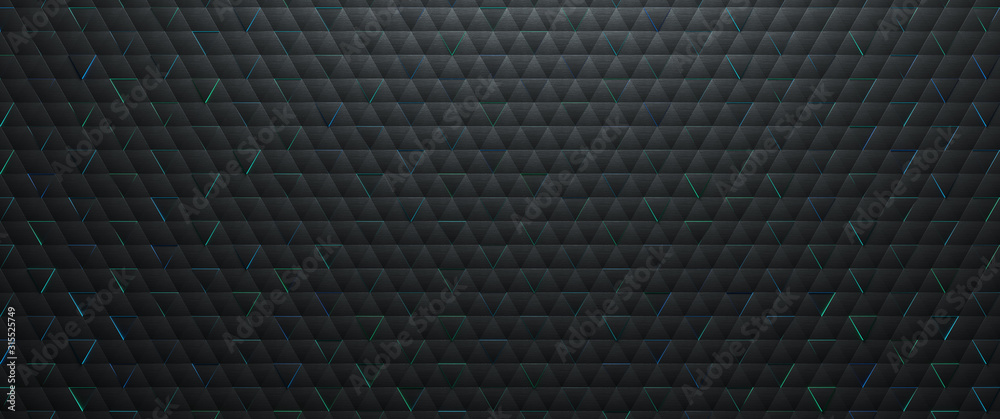 Poster triangle stereo abstract background in 3d rendering