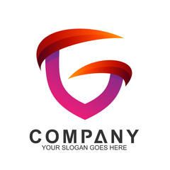 Shield Letter G Logo Design, Protection And Care Logo, Guardian Symbol