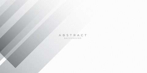 Obraz premium White Grey Silver Box Rectangle Abstract Background Vector Presentation Design