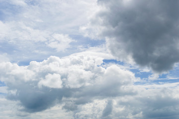 Fototapeta na wymiar blue sky and white clouds in the morning