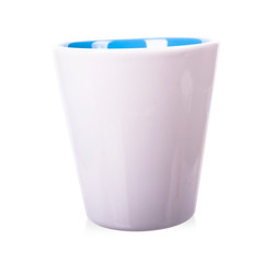The white ceramic cup isolated on the white background, clipping paths