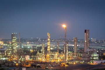 Plakat Oil refinery and petroleum industry
