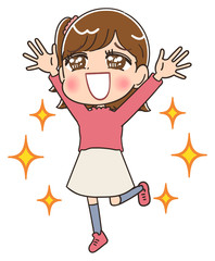 女の子 小学生 かわいい マンガ イラスト