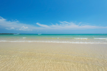 Beautiful ripple wave with sandy located Phatong beach, Phuket province, Thailand
