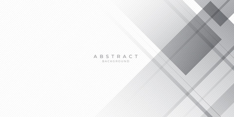 White Grey Silver Box Rectangle Abstract Background Vector Presentation Design