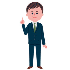 何かを提案する男性のイラスト