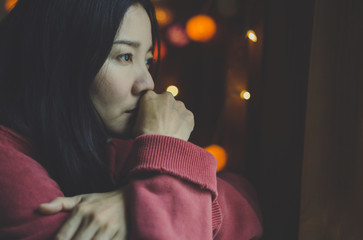 panic attacks alone young woman sad fear stressful depressed emotion.crying begging help.stop abusing domestic violence,person with health anxiety,people bad frustrated exhausted feeling down