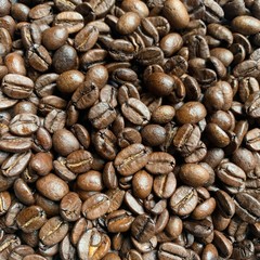 Fresh espresso roast coffee beans