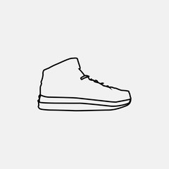 men sneaker shoe fashion wear vector icon