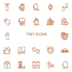 Editable 22 fist icons for web and mobile